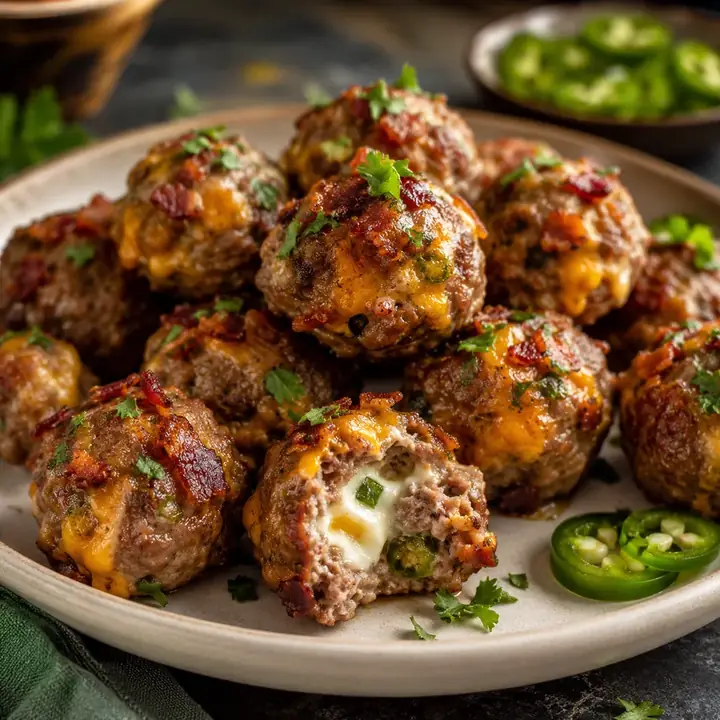 Keto Jalapeño Popper Meatballs