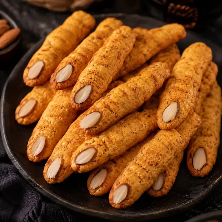 Low Carb Witch’s Fingers Cheddar Almond Crackers