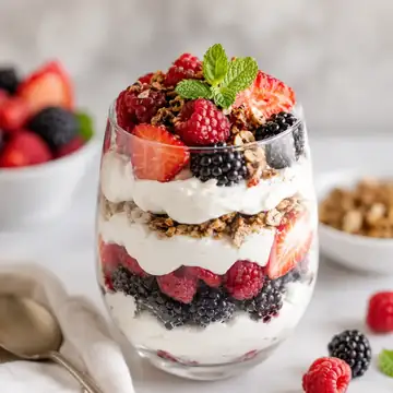 Keto Berry Whipped Cream Parfait