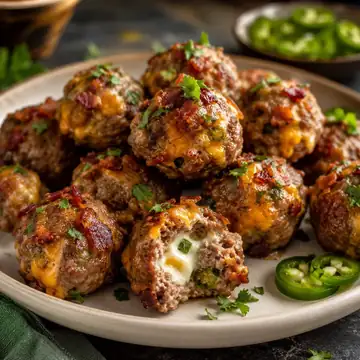 Keto Jalapeño Popper Meatballs