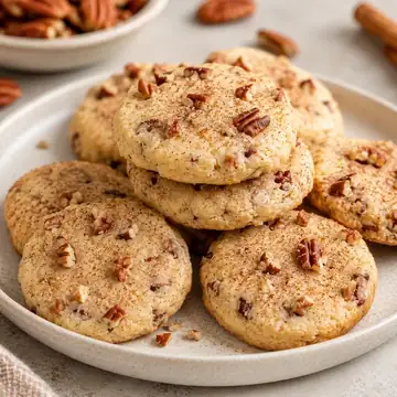 Moderate Carb Cinnamon Pecan Shortbread Cookies