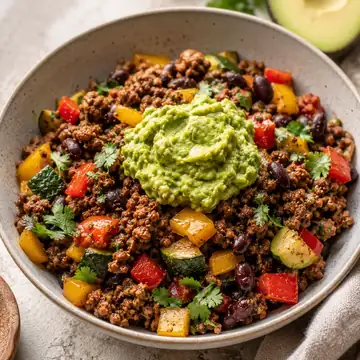 Moderate Carb Beef & Veggie Bowl