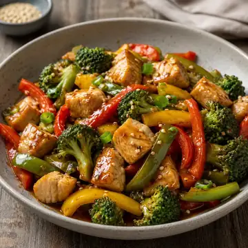 Slow Carb Chicken & Vegetable Stir-Fry