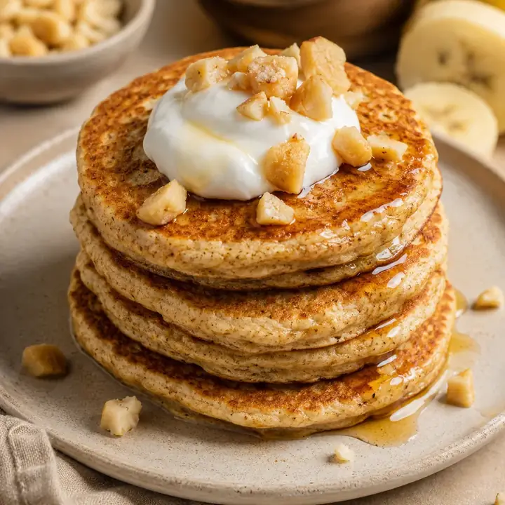 Slow Carb Banana Flour Pancakes