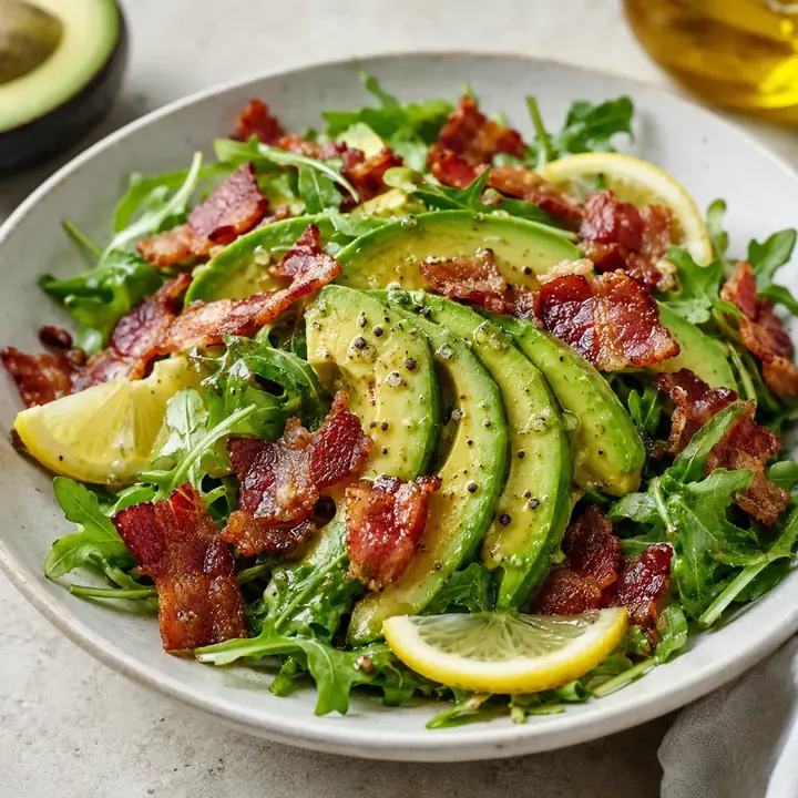 Strict Keto Avocado & Bacon Salad